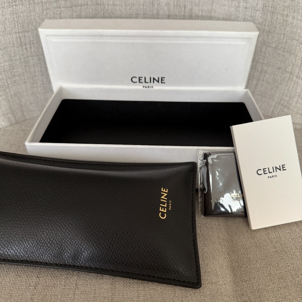Celine Black Rectangular Sunglasses - Picture 4 of 4